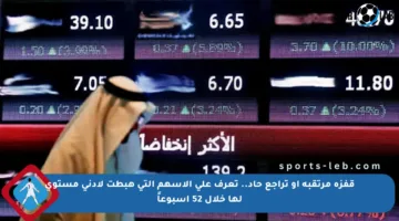 قفزة مرتقبة أو تراجع حاد.. تعرف على الأسهم التي هبطت لأدنى مستوى لها خلال 52 أسبوعاً